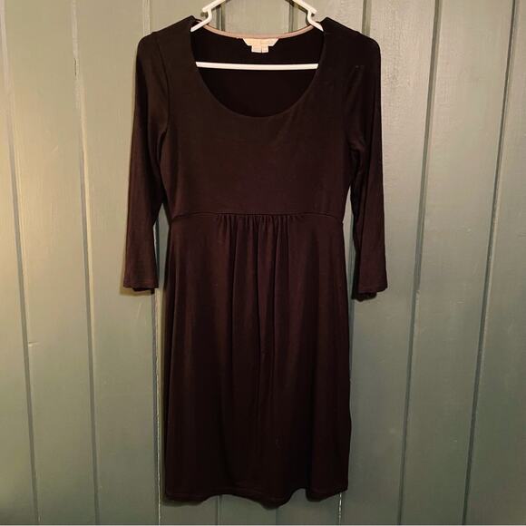Boden black dress. three quarter length sleeves. Size 6 - Picture 1 of 4